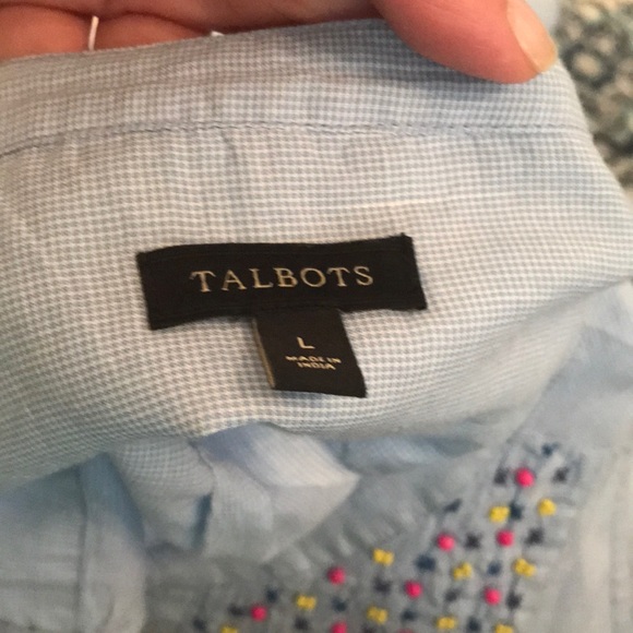 Sleeveless, light-weight, Talbots cotton top. (L) - Picture 6 of 6